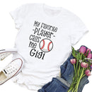 Independence Day Baseball Favorite Player Tea T-Shirt (White XL)