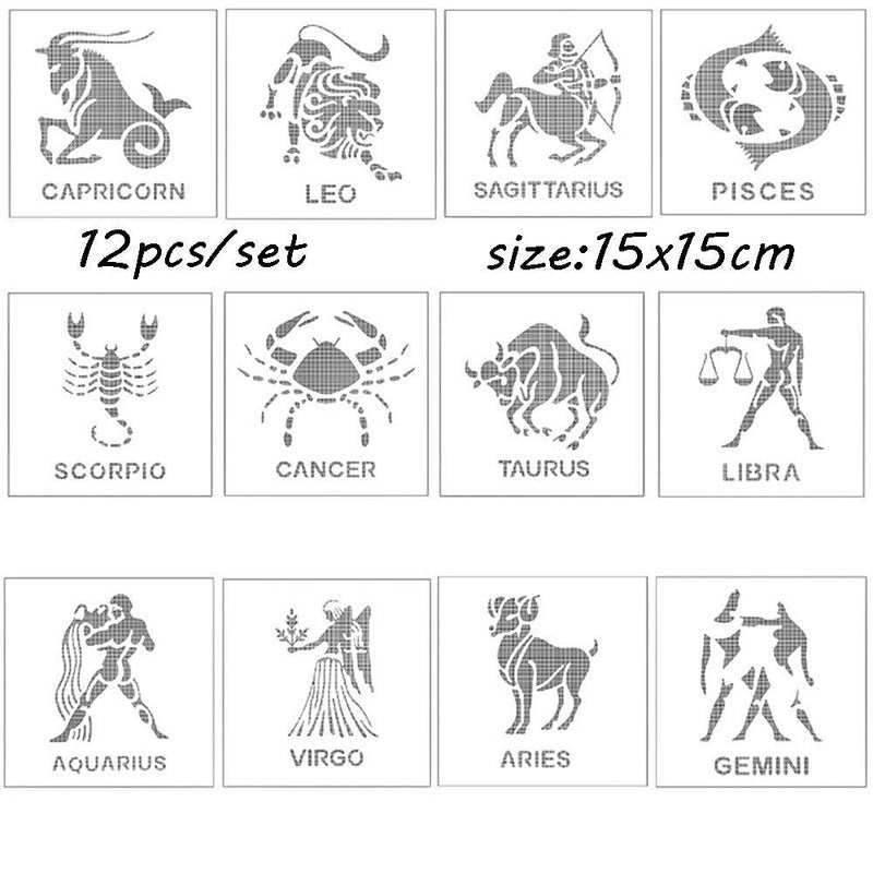 DIY Craft Scrapbooking Layering Stencils Constellations Embossing Template