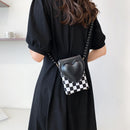 Heart Flap Bead Strap Shoulder Bag Ladies Leather Handbags Female Crossbody Tote
