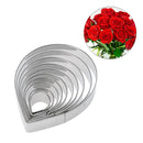 10pcs Stainless Steel Metal Fondant Cake Mold Rose Petal Cookie Cutter