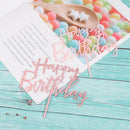 Decoration Gifts Acrylic Decor Cake Topper Party Supplies Happy Birthday