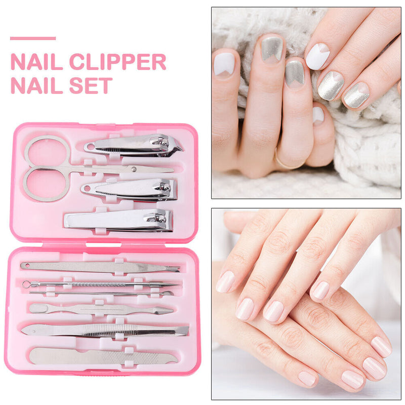 10pcs Stainless Steel Nail Cutter Portable Manicure Nail Art Tools Sets Newly