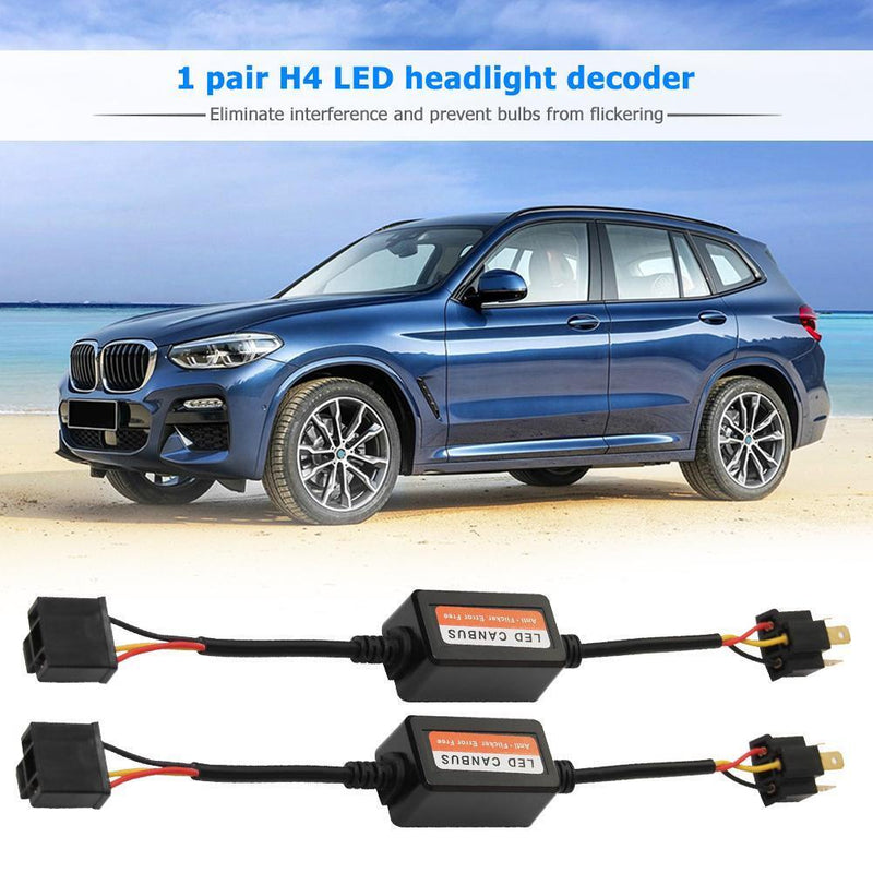 1 Pair H4 LED Headlight Canbus Decoders Error Free Anti Flicker Resistor