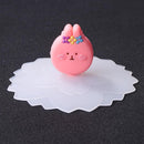 #A Cute Leak Proof Cup Lid Dustproof Silicone Mug Covers Cup Cover for Glass Mug