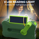 #A Solar Powered Portable Radio SOS Alarm Hand Crank Radio Reading Lamp for Camp