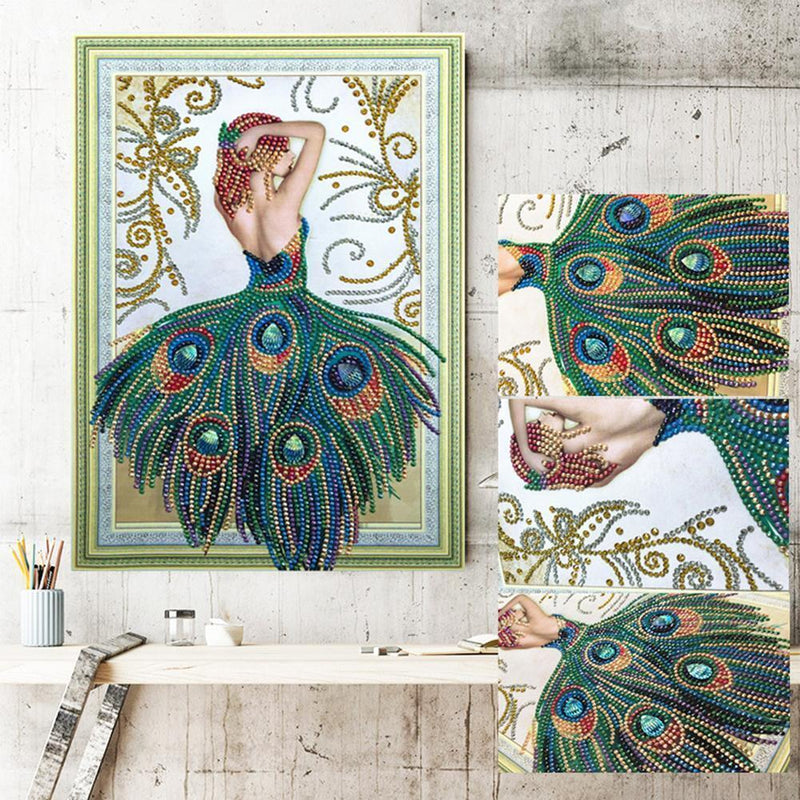 5D DIY Special-shaped Diamond Painting Beauty Cross Stitch Embroidery Kit Newly