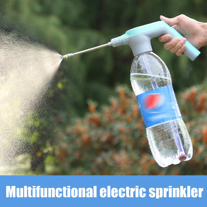 #A Multifunctional Electric Air Pressure Garden Sprinkler USB Watering Head Supp