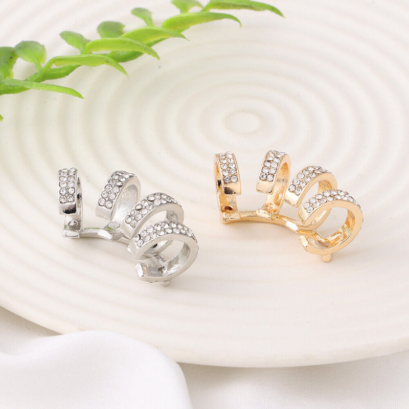 Women Men Alloy Non Piercing Geometric Ear Clip Tragus Earrings Ear Cuff
