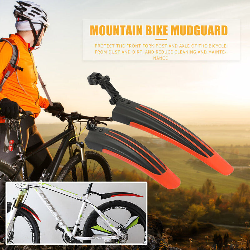 2pcs Bicycle Splash Fender Guard MTB Bike Rear Front Mudguard Cycling Equipme