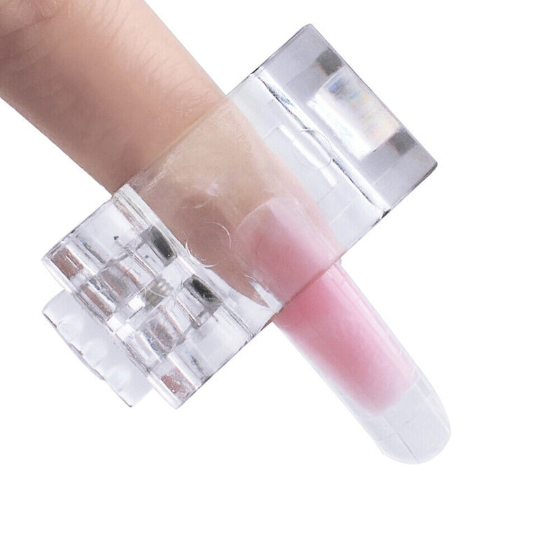 Transparent Manicure Art Builder Clamps Nail Tips Clips for False Nail Fixa