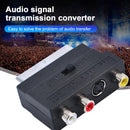 SCART Male to 3 RCA Female TV Adapter DVD Reorder Input Output Switch Converter