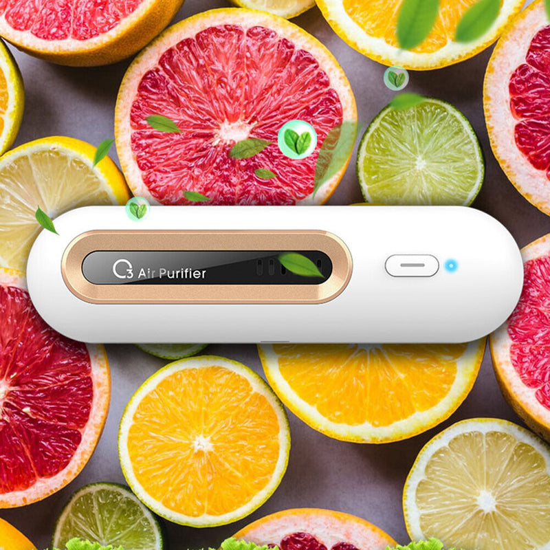 Portable USB Air Purifier Odor Deodorizer Remover Home Fridge Food Freshener