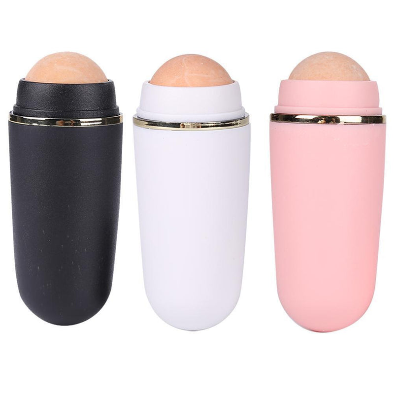 Face Oil Absorbing Roller Volcanic Stone Summer Blemish Remove Ball (Black)