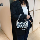 Fashion Zebra Pattern Women Shoulder Bag Clear Acrylic Chain Handbag (2)