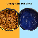 Canvas Drinking Feeding Bowl Feeding Bag Collapsible Outdoor Pet Double Bowl