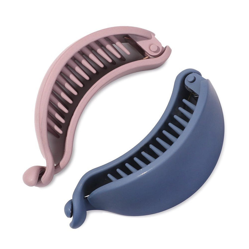 Women Girls Hair Clips Banana Shape Hair Claws Ponytail Holder Sweet Hairpins