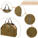Camping Package Log Storage Holder Canvas Firewood Carrier Bag Log Tote Bag