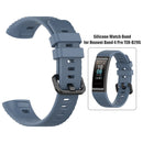 Silicone Watchband Strap w/Buckle for Huawei Band 4 Pro TER-B29S (Cyan) Newly