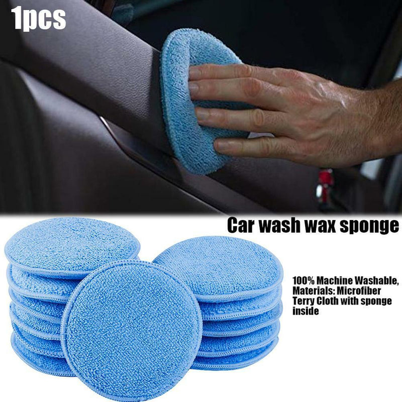 12PCS 5" Microfiber Foam Sponge Polish Wax Applicator Car Detailing Cleani hot.