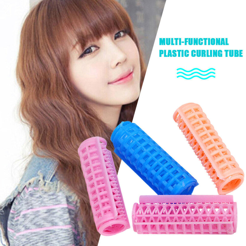 4x Hair Curler Rollers Salon Home DIY Hairdressing Styling Curling Grip Clips