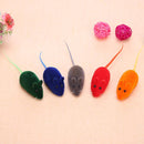 20pcs Flocking Mouse Shape Cat Toys Sound False Rat Pet Kitten Plaything