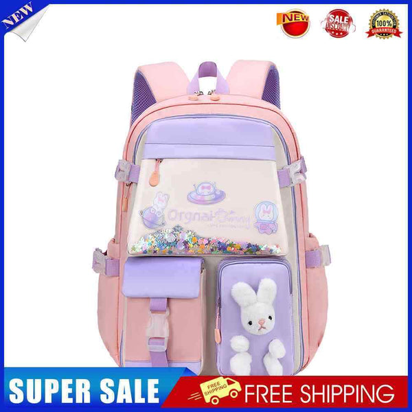 #A Princess Shoulder School Bags Cartoon Travel Rucksack Book Bag Bunny Backpack