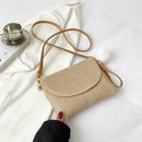 Straw Clutch Handbag Summer Beach Woven Envelope Crossbody Purse (Khaki 1)