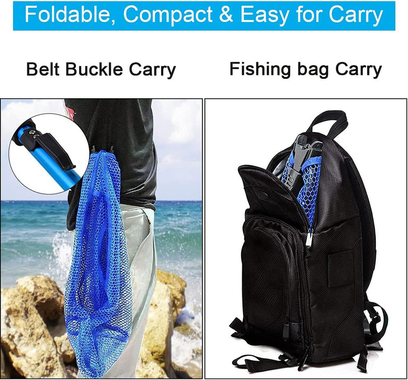 Folding Fishing Net for Freshwater Saltwater Landing Net for Collapsible Kayak