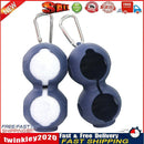 Sports Silicone Double Golf Ball Protective Cover with Carabiner (Blue) Newly