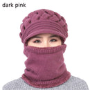 Windproof Plus Thickening Winter Hat Balaclava Beanies Scarf Cap Woolen Hat