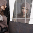 16pcs Mirrors Self-adhesive Tiles Mirror Wall Stickers for Home Decor