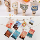 Decoration 10 Pcs/Set Craft Decoration Photo Clip Wooden Clip With Hemp Rope