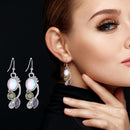 Water Drop Earrings Casual Women Moonstone Dangle Ear Hook Alloy Jewelry Gift