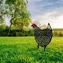 Acrylic Hollow Chicken Ornaments Backyard Lawn Stakes Yard Art Decor (C)