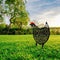 Acrylic Hollow Chicken Ornaments Backyard Lawn Stakes Yard Art Decor (C)