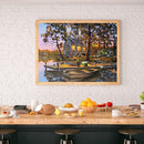 5D Diamond Painting Lake Landscape Full Round Drill DIY Home Decorative Drawi