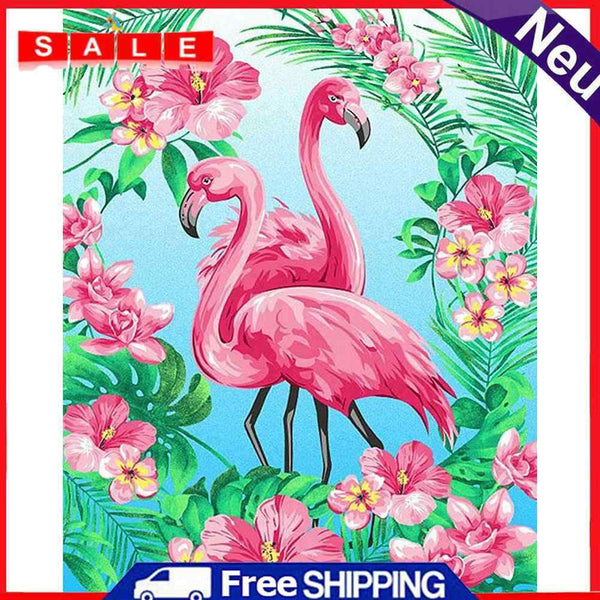 30x40cm 5D DIY Full Round Drill Diamond Painting Flamingo Animals Home Art Decor