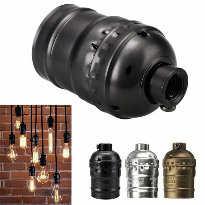 Edison Cable Pendant Lighting Socket Aluminum Shell  E27 Bulb Lamp Holder