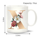 Unique Creative Ceramic Coffee Mugs with Alphabet X for Home Office Decors