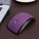 2.4G Wireless Mouse Optical Foldable Mice w/USB Receiver for PC (Purple)