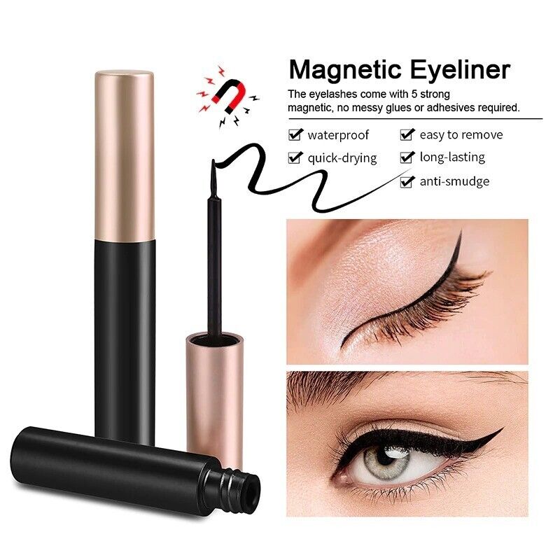 Black Magnetic Eyeliner Glue False Eyelash Extension Magic Self-adhesive Liquid