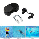 Soft Silicone Swimming Earplugs Nose Clip Set Soundproof Ear Plugs (Black)