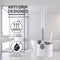 Toilet Brush & Holder Bathroom Toilet Brush Set Non-Slip Handle (Grey) Newly