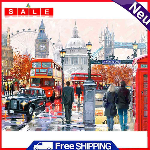 Spot Drill Handicraft 5D London Street Mosaic Kit Full Drill Diamond Painting