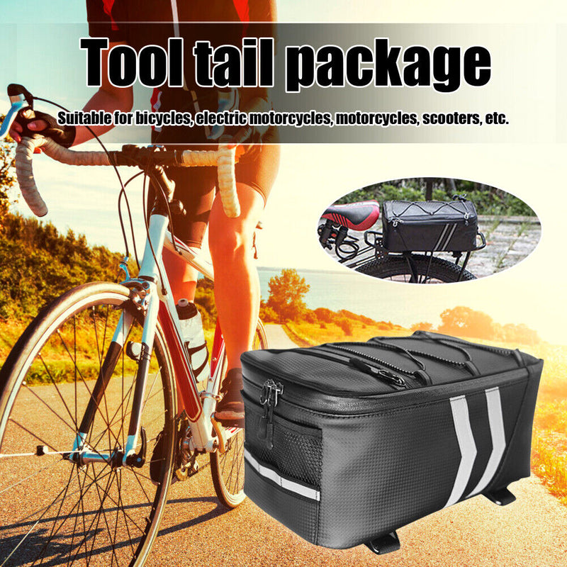 Motorcycle Backseat Storage Bags Electric Bike Rear Rack Tools Organizer Bag