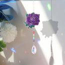 Diamond Drill Rainbow Collection Hang Crystal Prisms Wind Chime (Rose) Newly