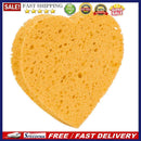 Heart Shaped Wood Pulp Cotton Face Wash Cleansing Sponge Soft Cosmetic Puff