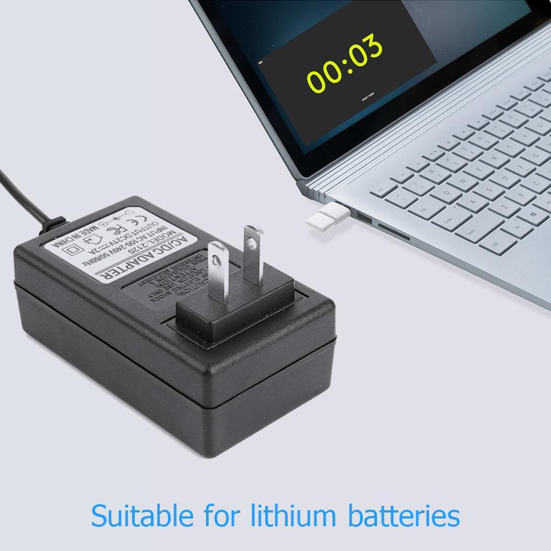 18650 Battery Charger Power Adapter DC 5.5x2.1mm Li-ion Charger 21V 2A Output