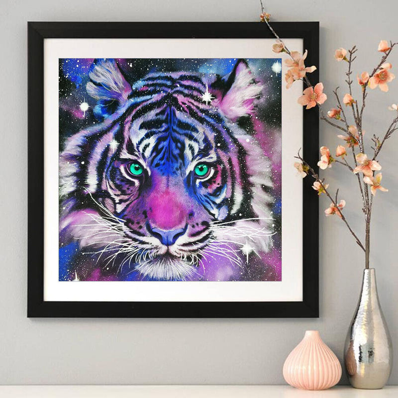 Bedroom Canvas Picture Mosaic Full Round Craft Tiger Animal Diamond Painting