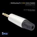 5pcs 3.5mm Stereo Connector Coupler Adapter Audio Cable Headphone Extension Plug